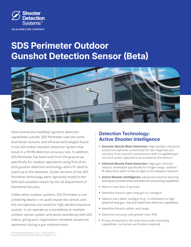 SDS Perimeter Product Specification Sheet